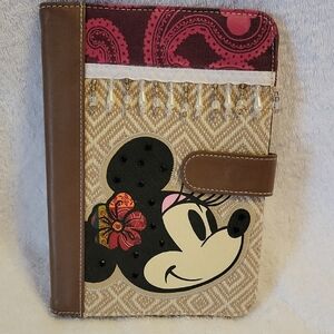 Minnie Mouse Beaded Tablet/Notebook Cover - Pink, Brown, Cream